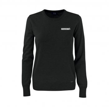 Byggeriet strikket genser merinoull Svart Dame