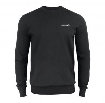 Byggeriet strikket genser bomull Svart Herre 